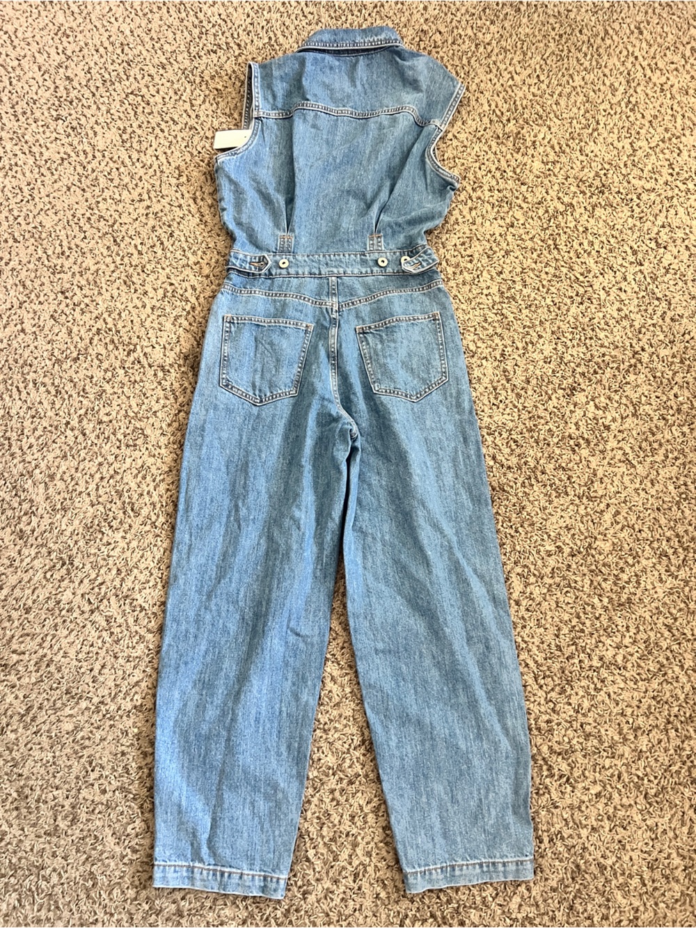 NWT Zara Womens Denim Jean jumpsuit overalls size Small - Picture 6 of 6